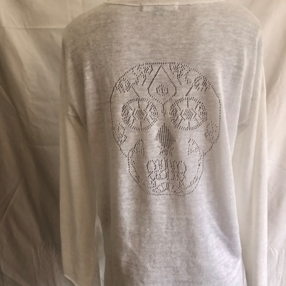 Scull Cashmere Tunic Button Down Sweater LARGE - Picture 3 of 16